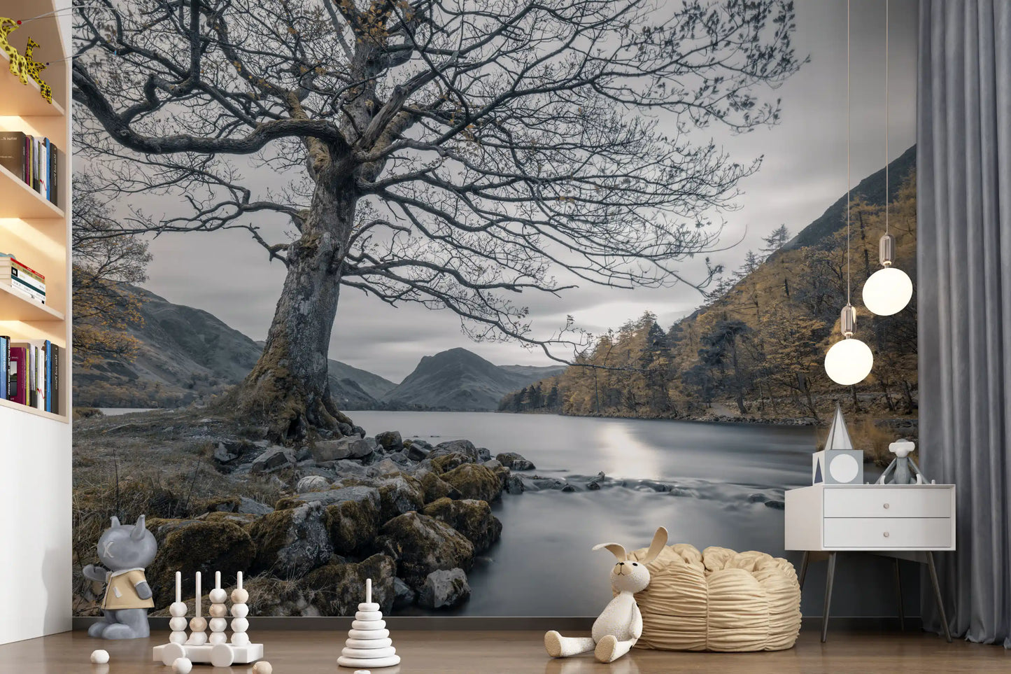 Ancient Oak, Silent Waters Wall Mural