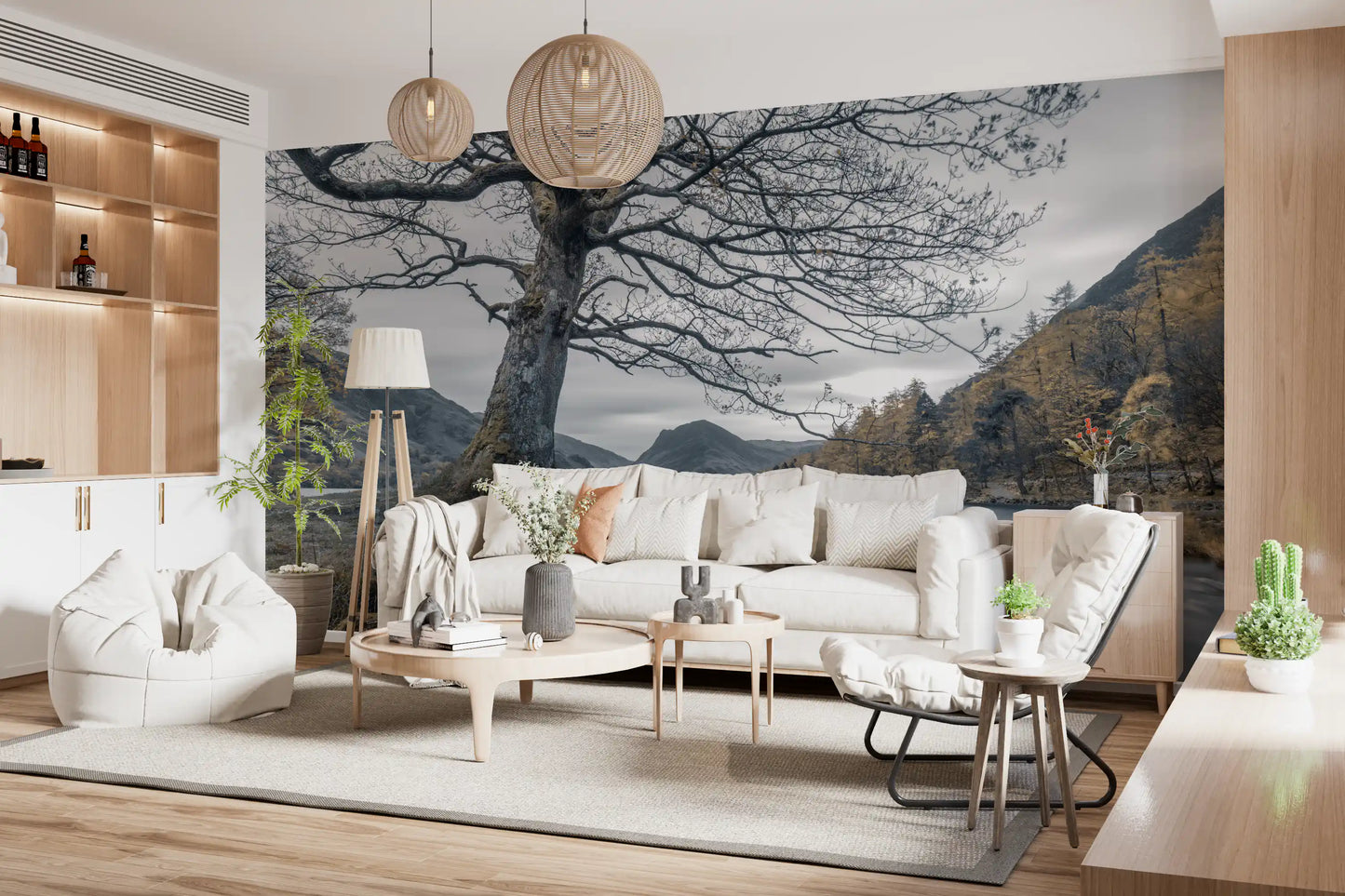 Ancient Oak, Silent Waters Wall Mural