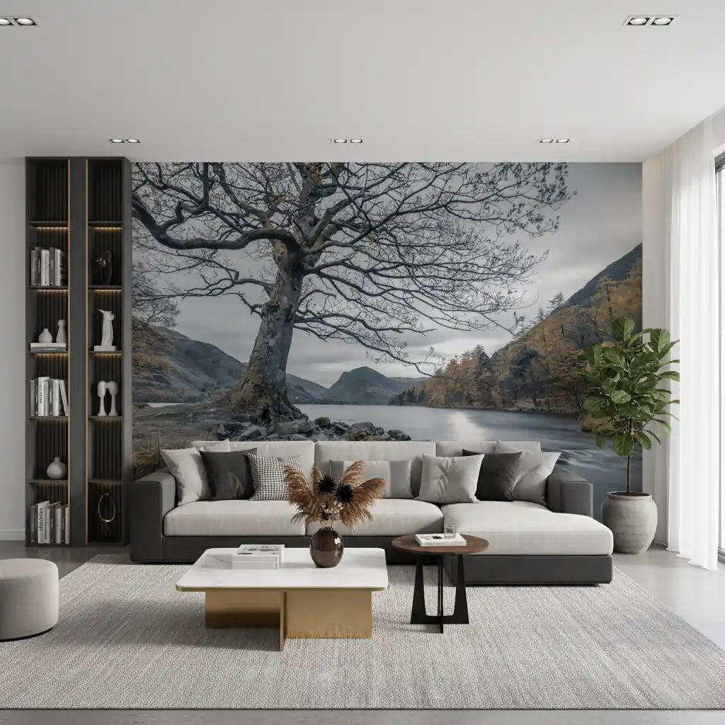 Ancient Oak, Silent Waters Wall Mural