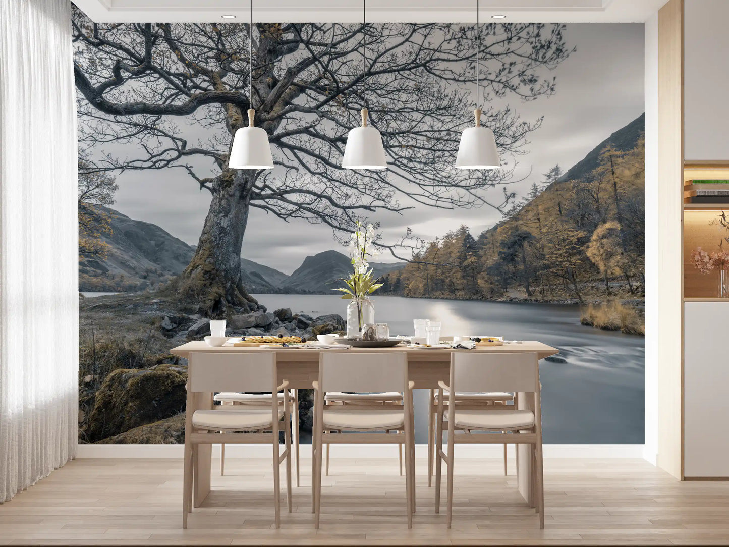 Ancient Oak, Silent Waters Wall Mural
