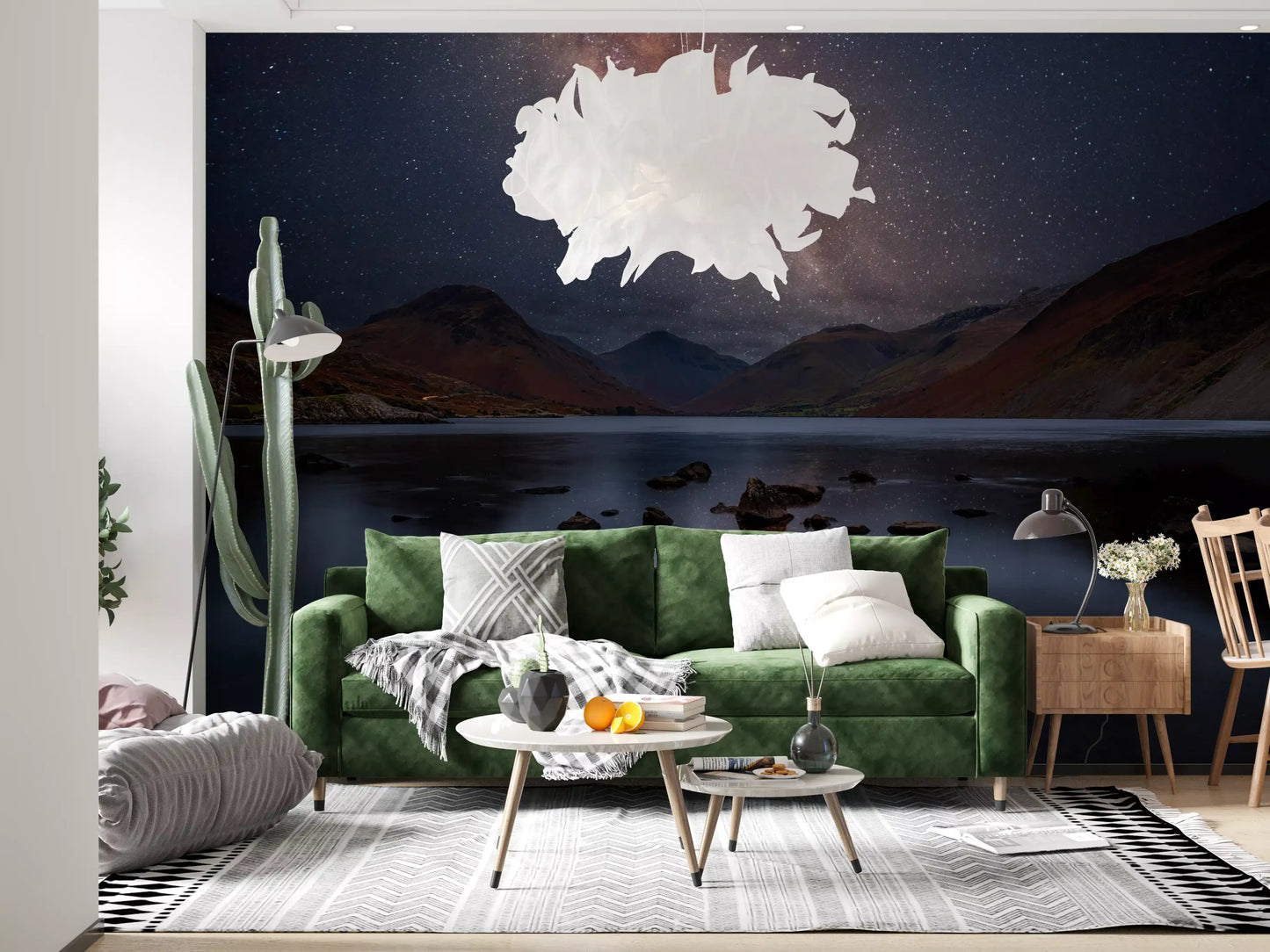 Milky Way Lake Reflection Wall Mural