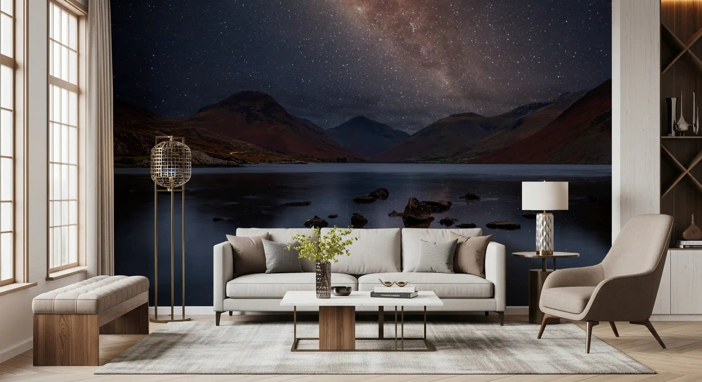 Milky Way Lake Reflection Wall Mural
