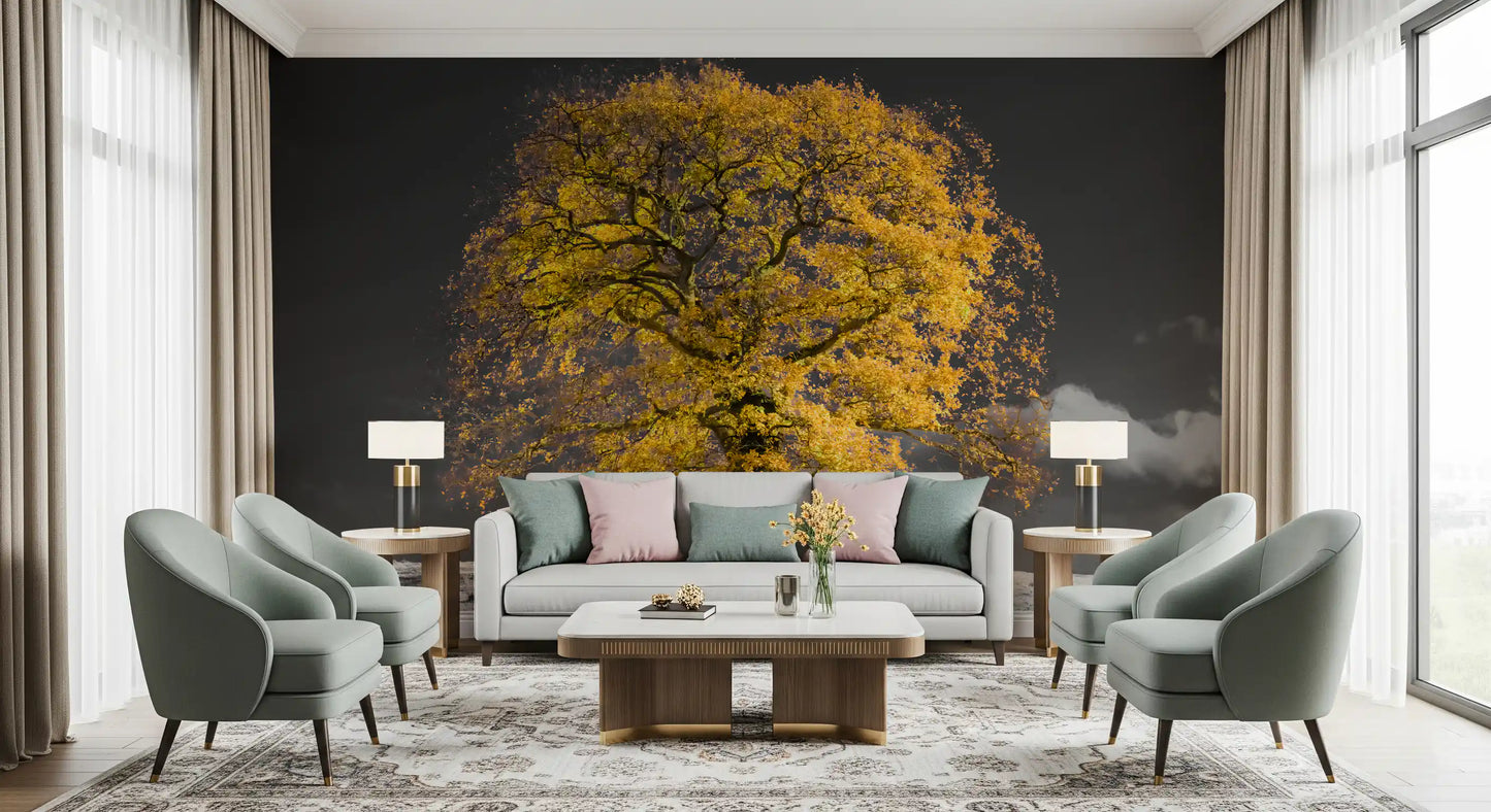 Golden Solitude Wall Mural