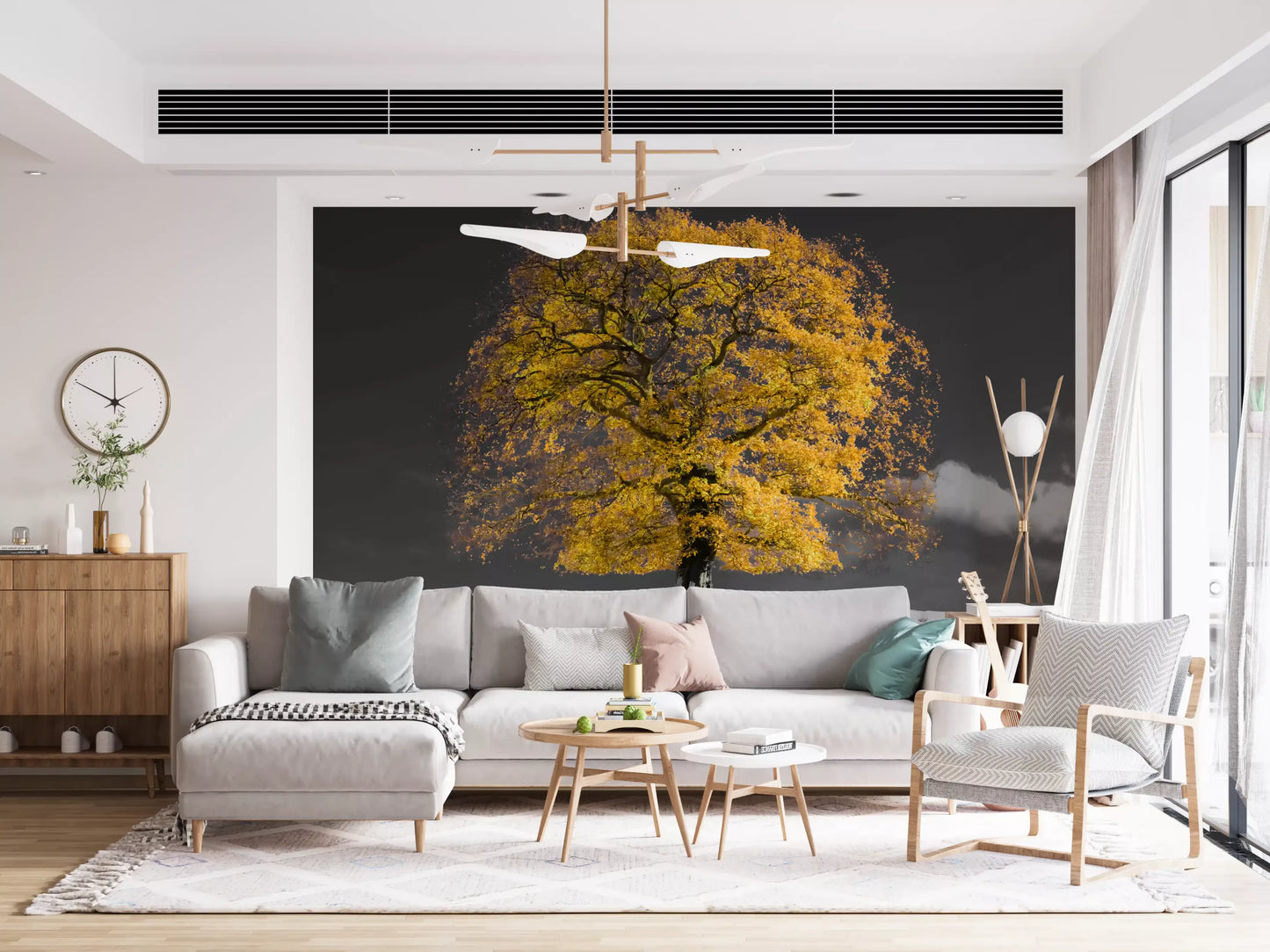 Golden Solitude Wall Mural