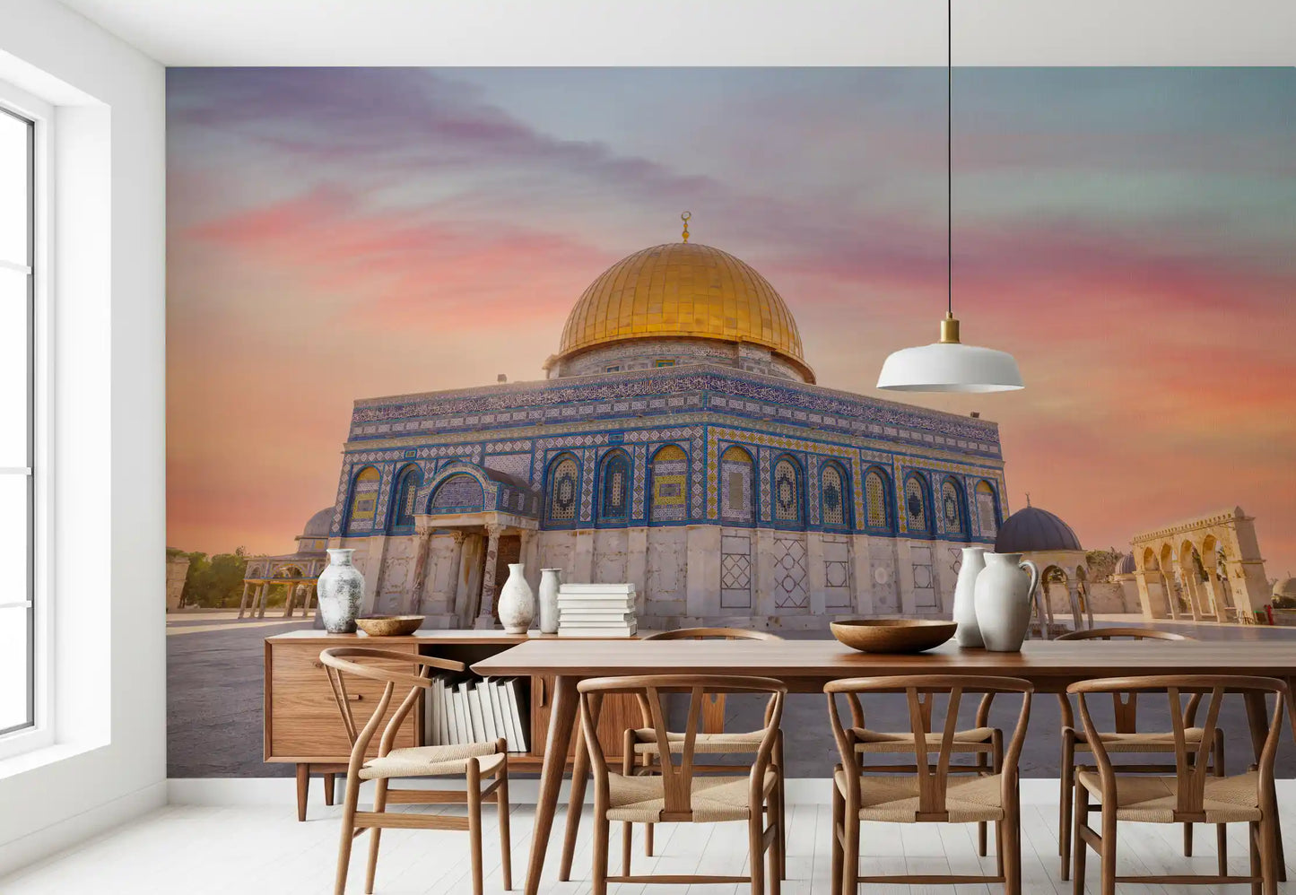 Jerusalem Golden Hour: Dome of the Rock Wall Mural
