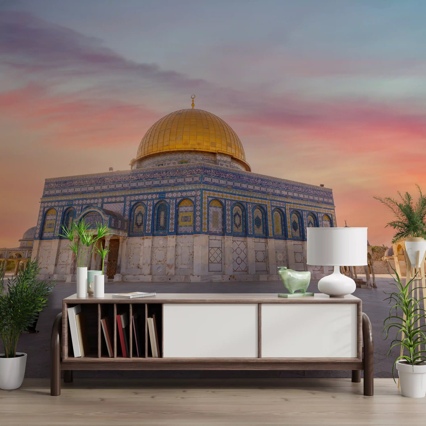 Jerusalem Golden Hour: Dome of the Rock Wall Mural