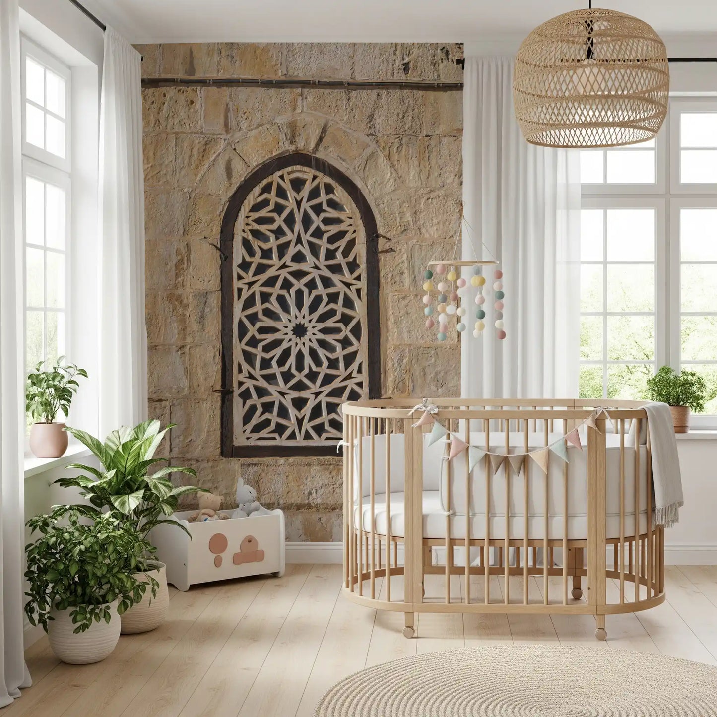 Moorish Light Pattern Wall Mural