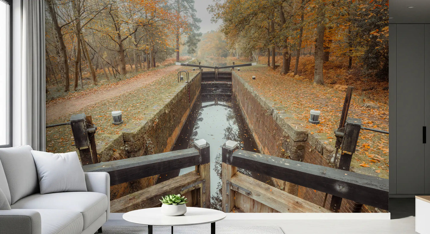 Ember Leaves, Silent Locks Wall Mural