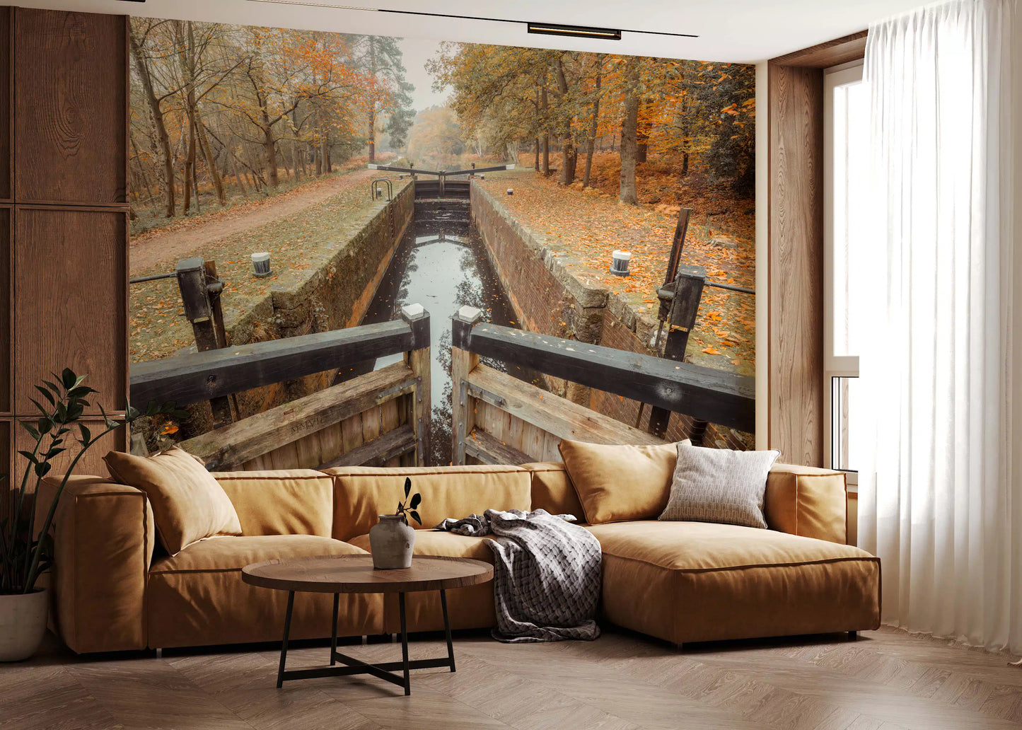 Ember Leaves, Silent Locks Wall Mural