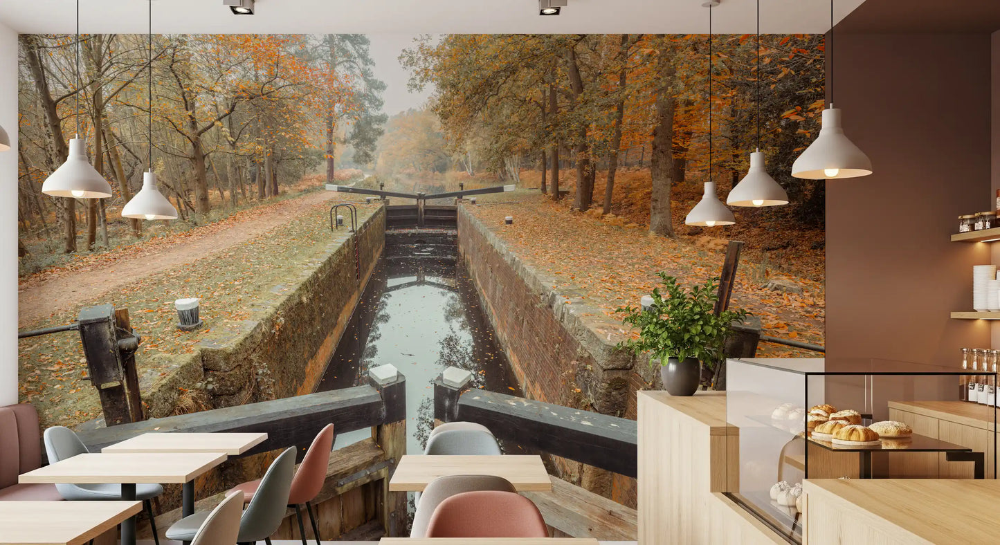 Ember Leaves, Silent Locks Wall Mural