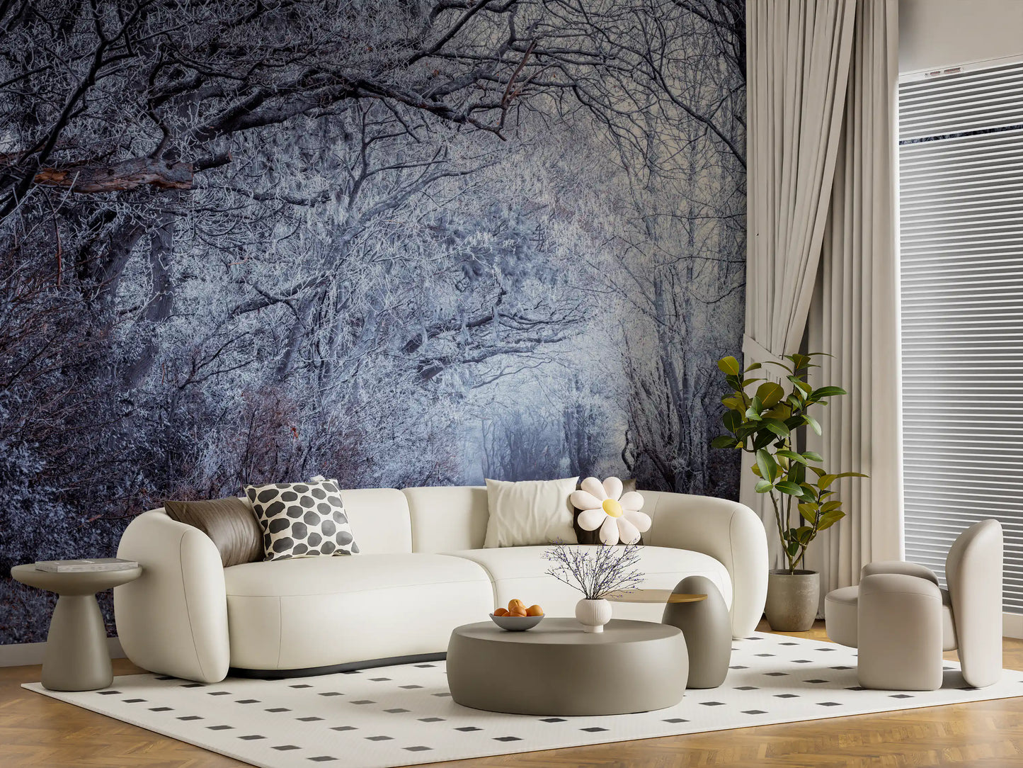 Winter's Enchanted Way Wall Mural