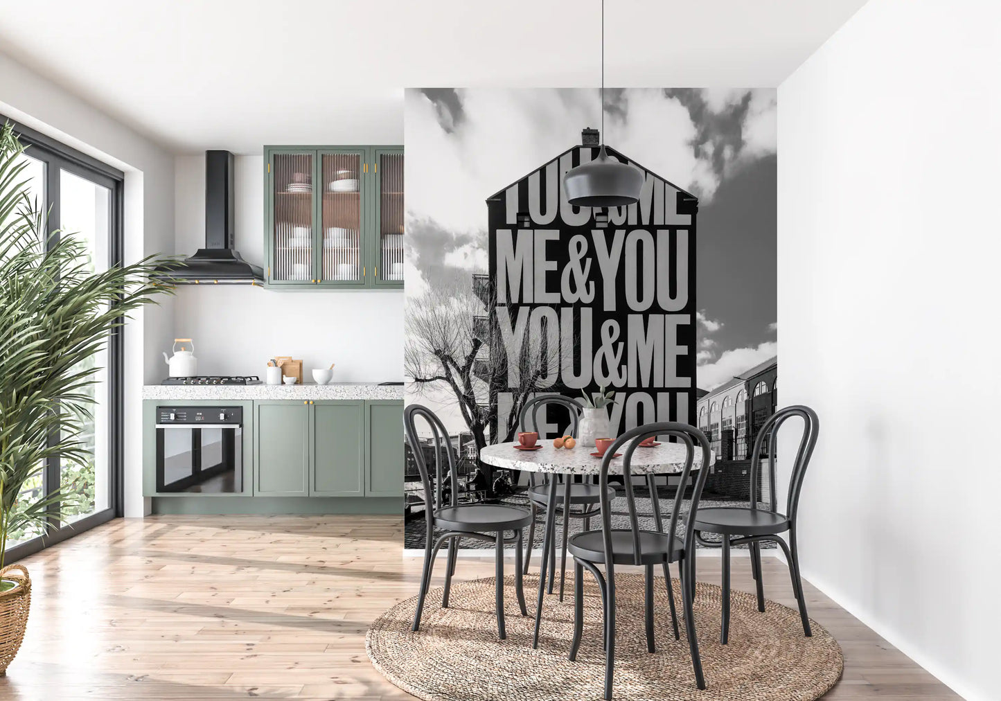 You & Me Urban Art Wall Mural