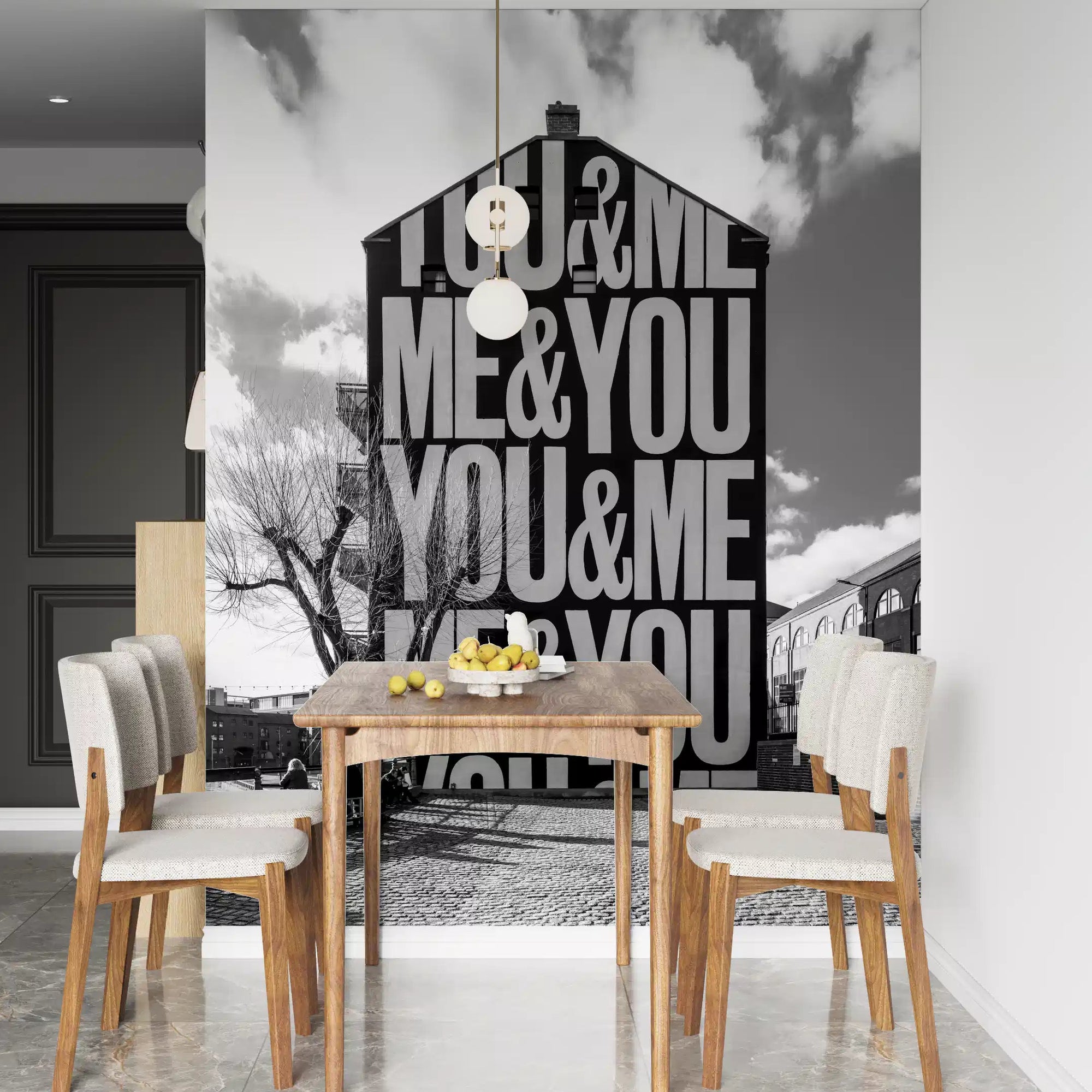 Urban graffiti wall mural with colourful street style graphics