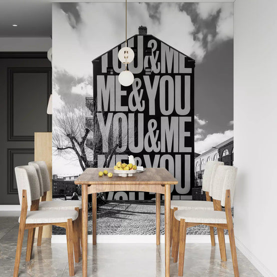 Urban graffiti wall mural with colourful street style graphics