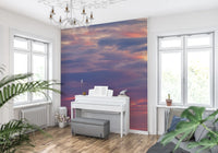 Cloudscape wall mural with gentle evening sky colours