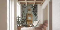 Architectural wall mural featuring London's evening skyline