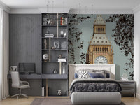 Evening skyline wall mural featuring iconic London buildings