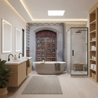 Elegant stone archway wall mural inspired by classic institutions