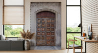 Historic architectural wall mural featuring a grand portal scene
