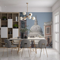 Architectural wall mural featuring Londons iconic domed landmark