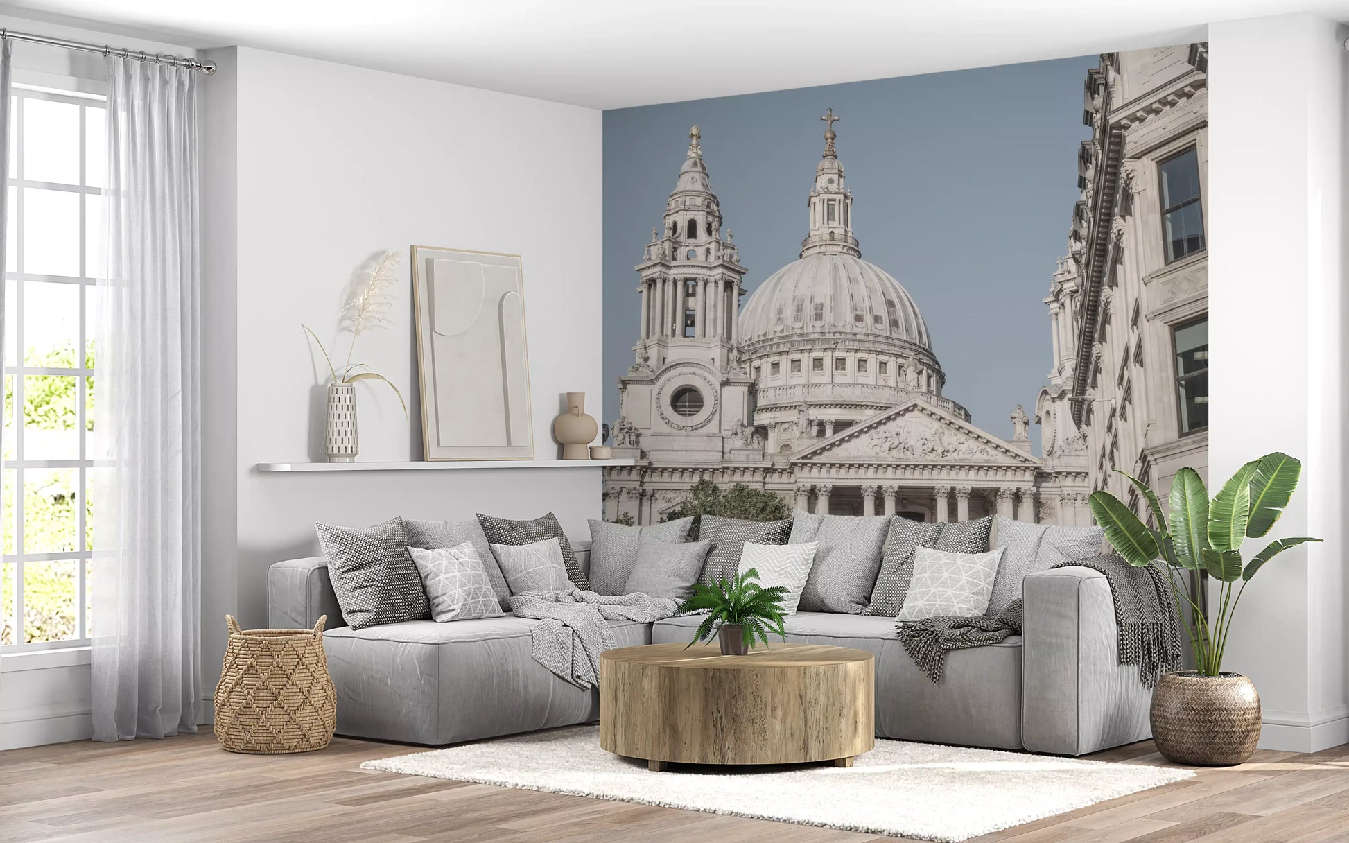 Classic cityscape wall mural with St Pauls and urban views