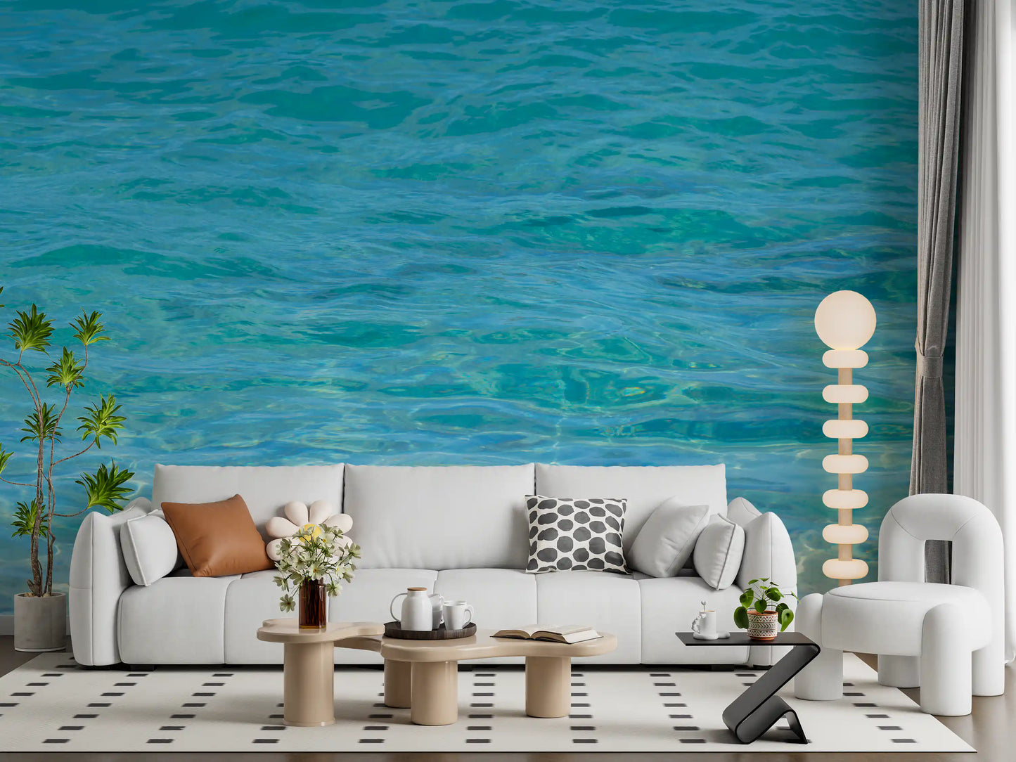 Aqua Serenity Wall Mural