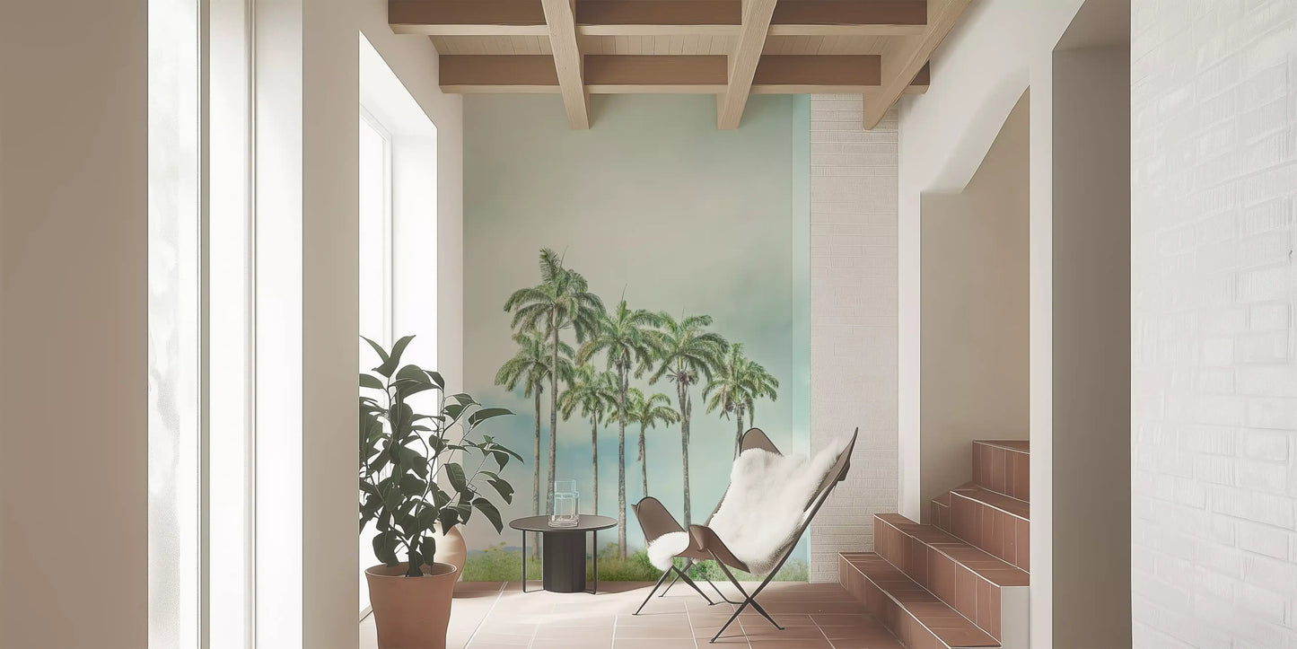 Serene Palm Horizon Wall Mural