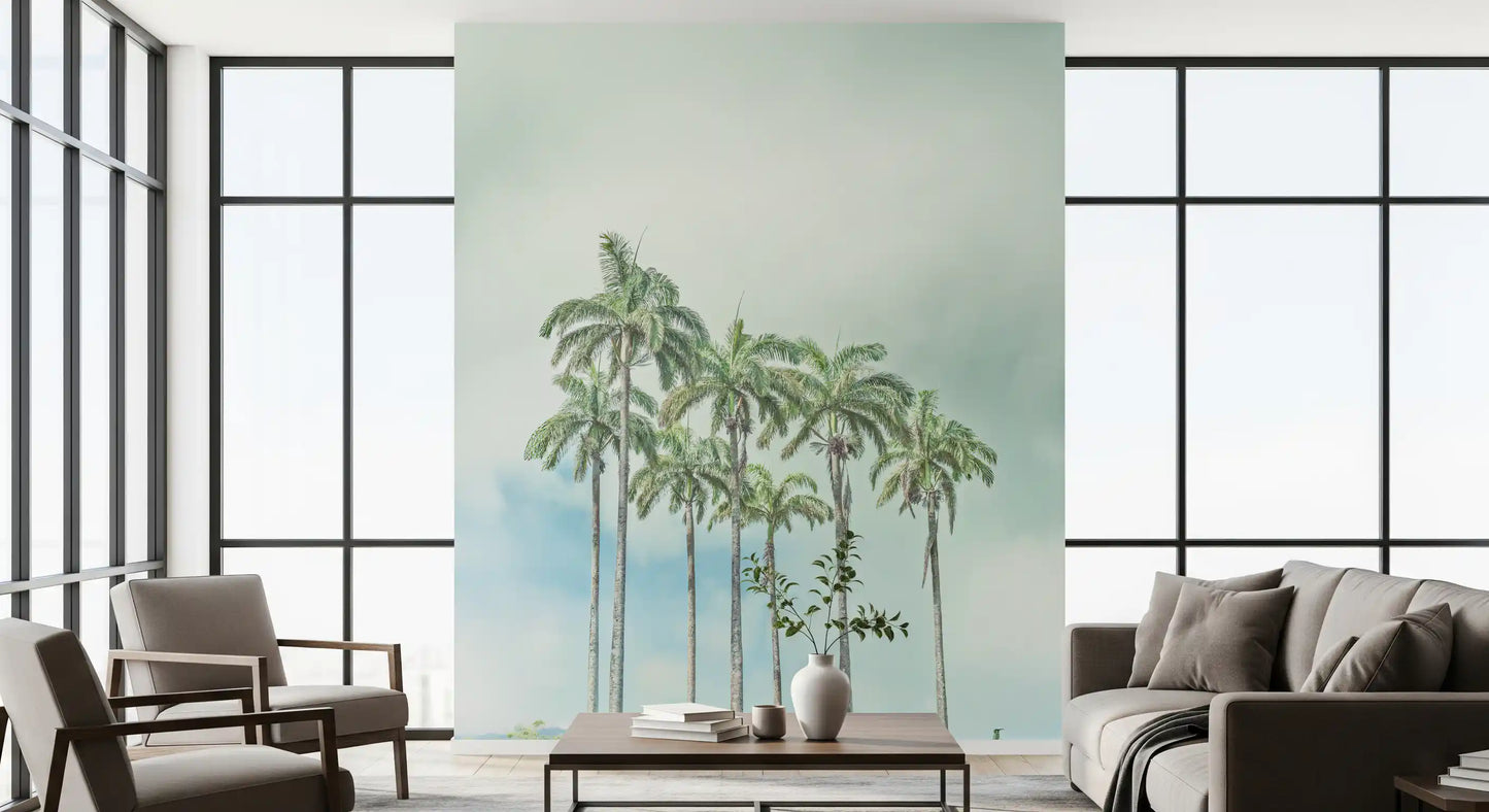 Serene Palm Horizon Wall Mural
