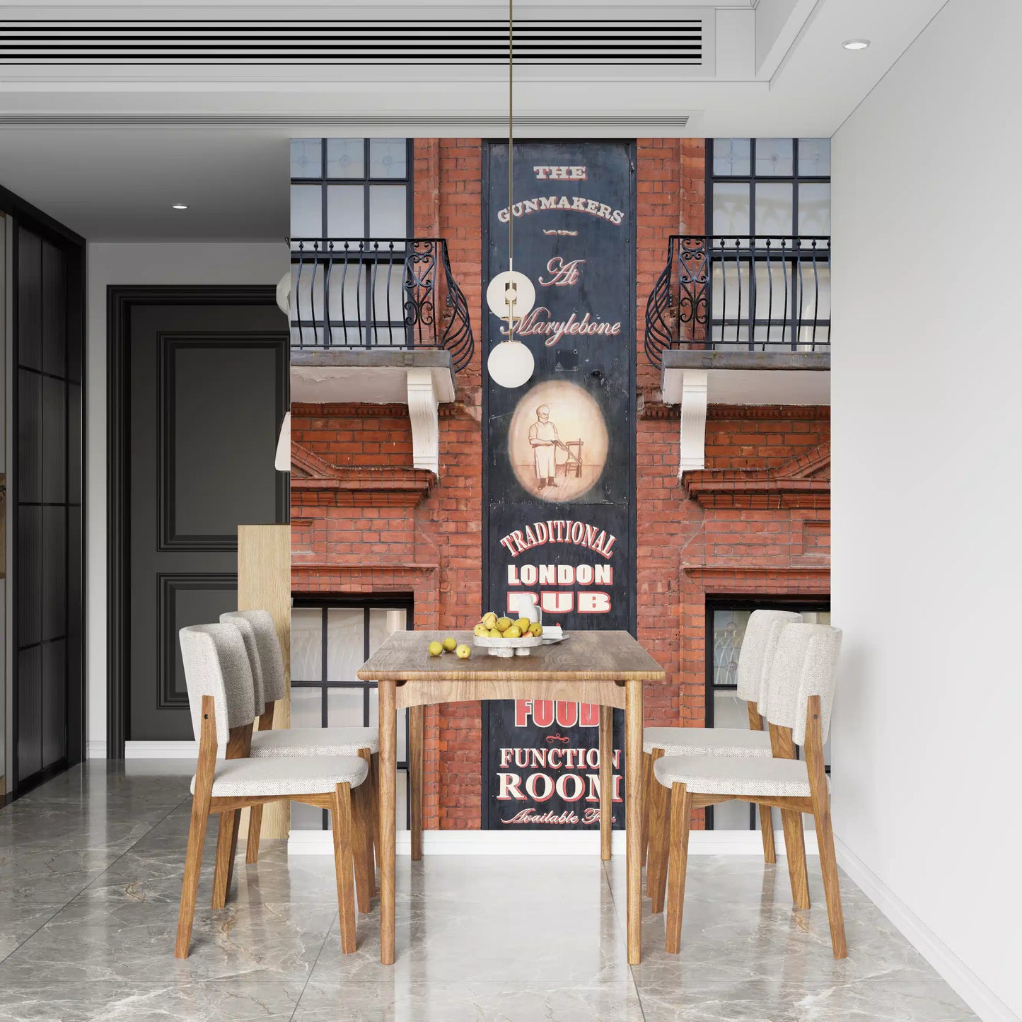 Marylebone Gunmakers Pub Facade Wall Mural