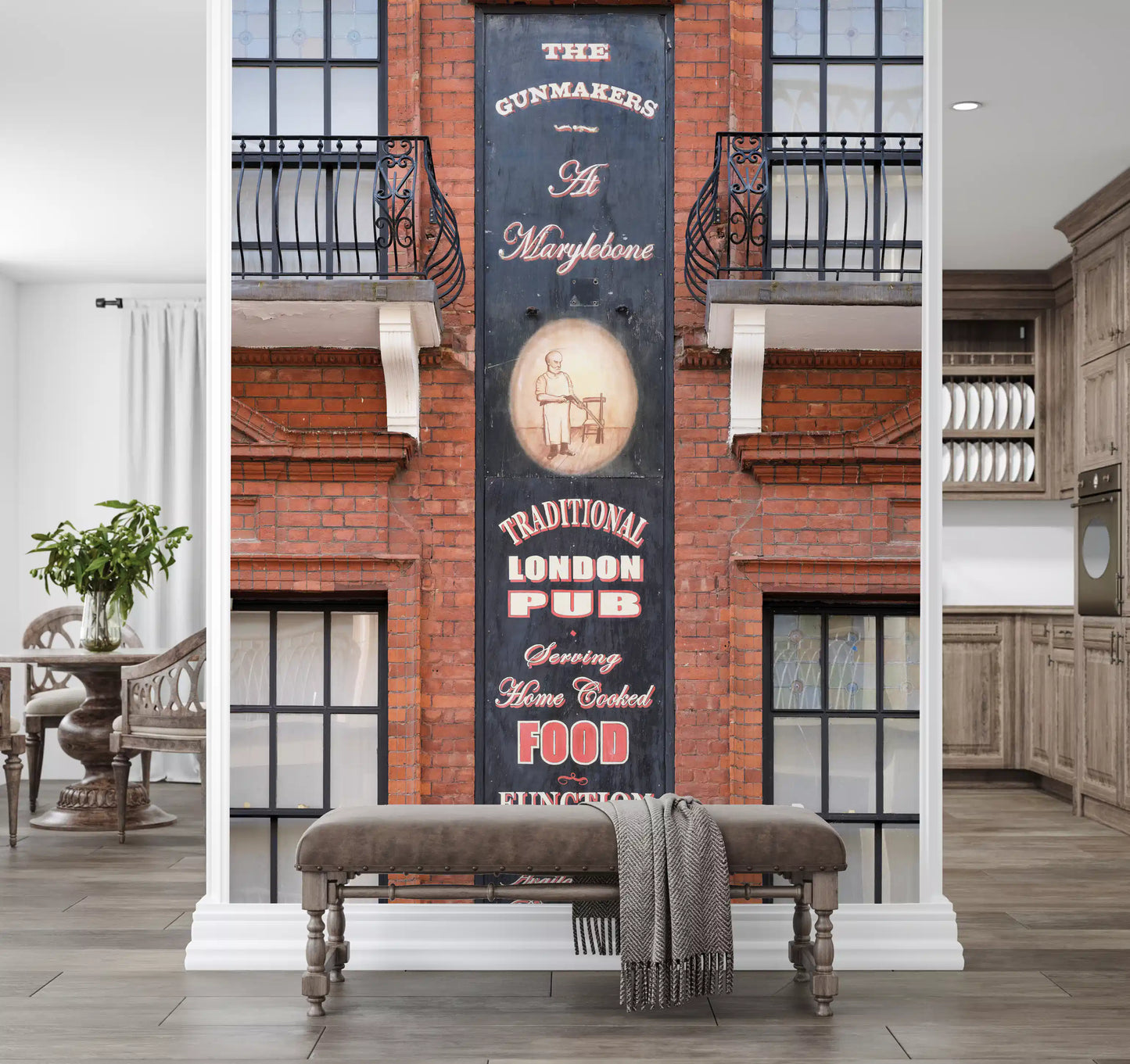 Marylebone Gunmakers Pub Facade Wall Mural