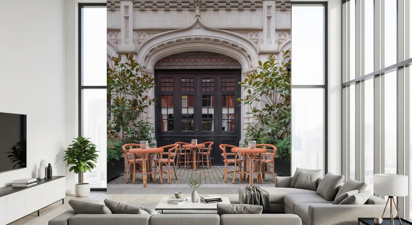 Charming Street Cafe Vista Wall Mural