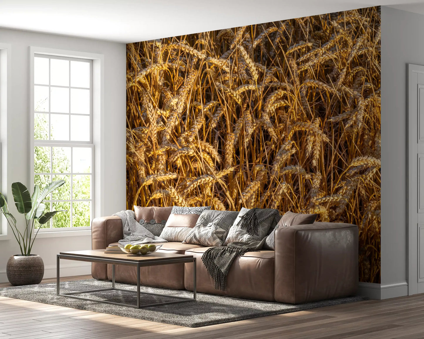 Golden Harvest Field Wall Mural