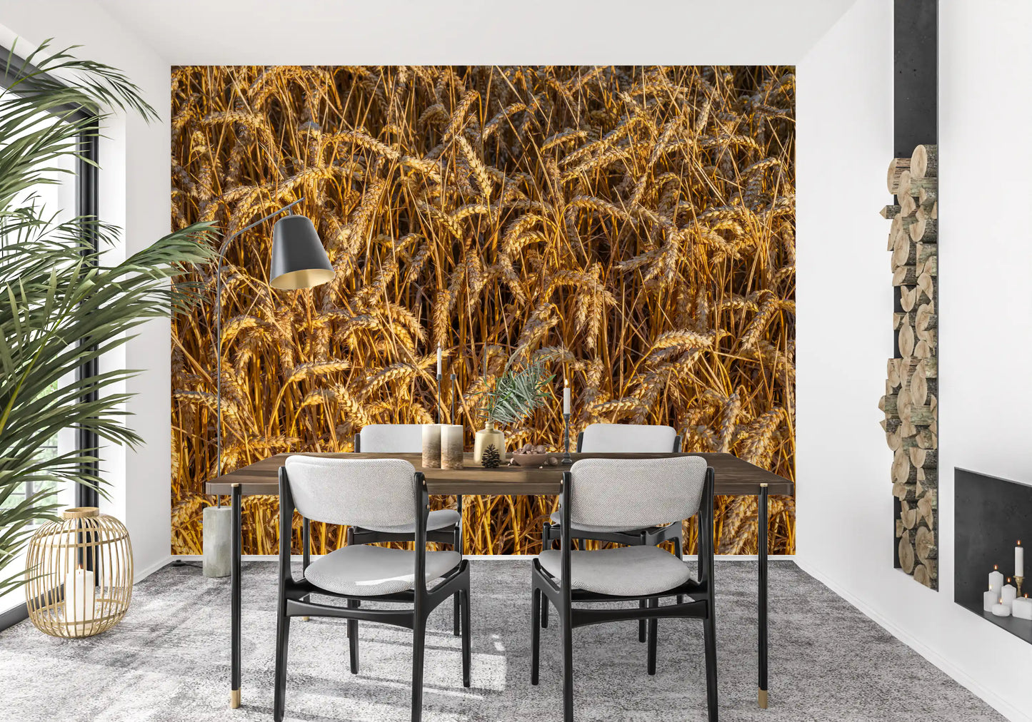 Golden Harvest Field Wall Mural