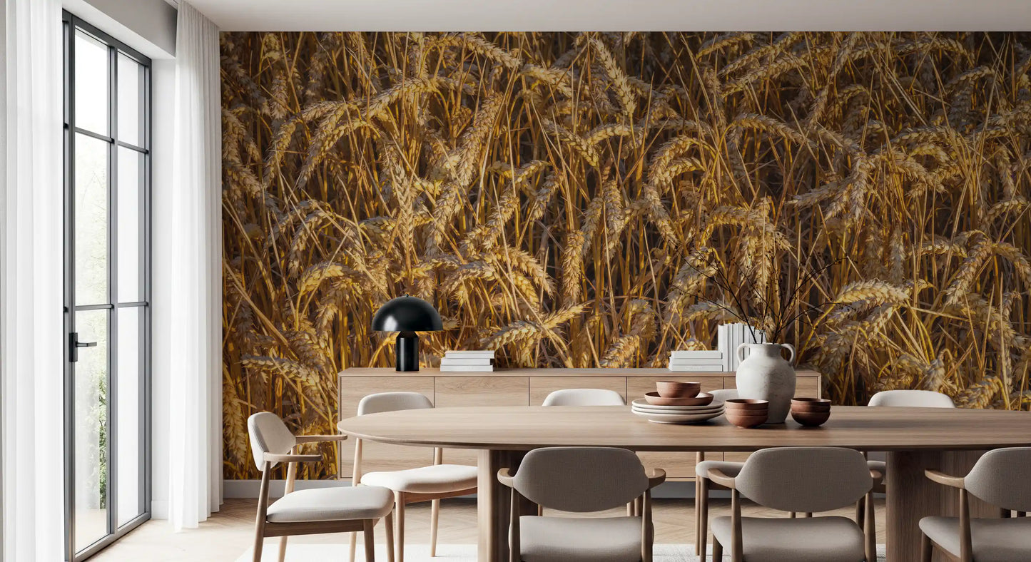 Golden Harvest Field Wall Mural