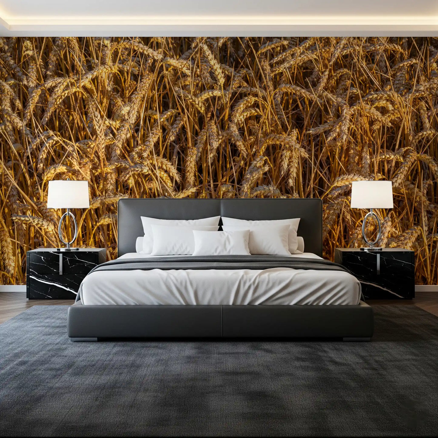 Golden Harvest Field Wall Mural