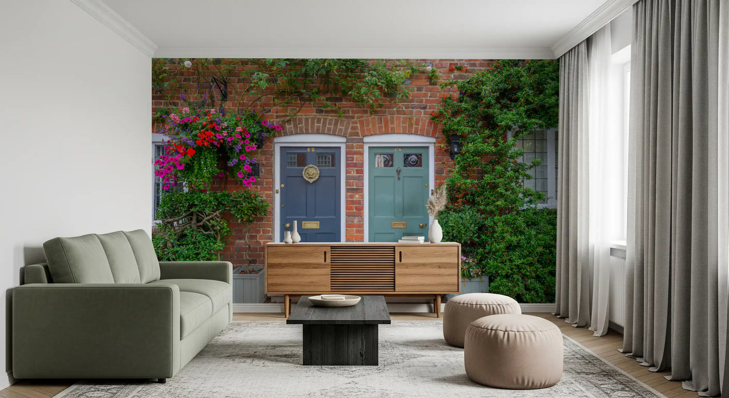 Brick & Bloom Doorways Wall Mural