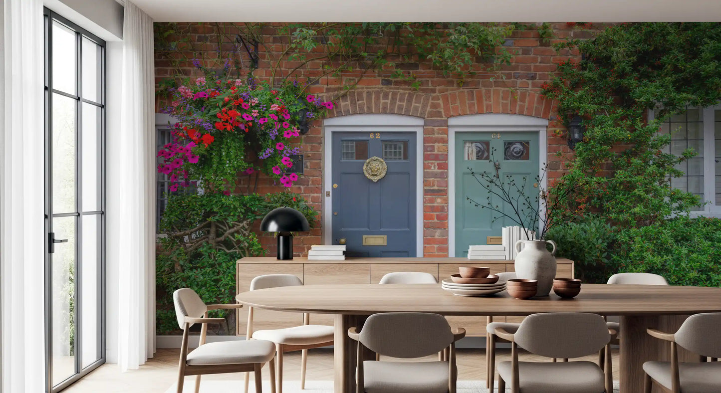Brick & Bloom Doorways Wall Mural