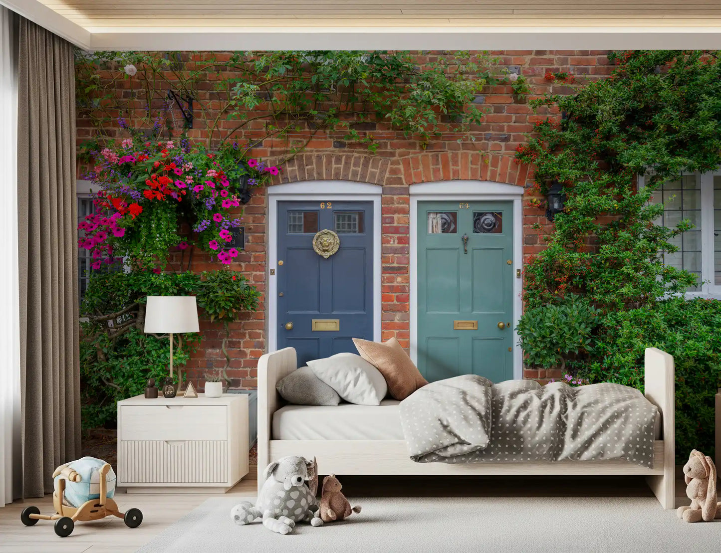 Brick & Bloom Doorways Wall Mural