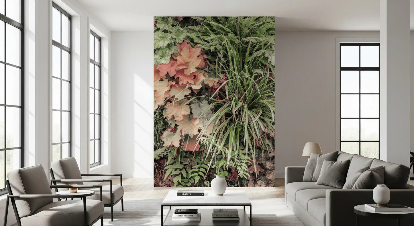 Muted Garden Layers Wall Mural