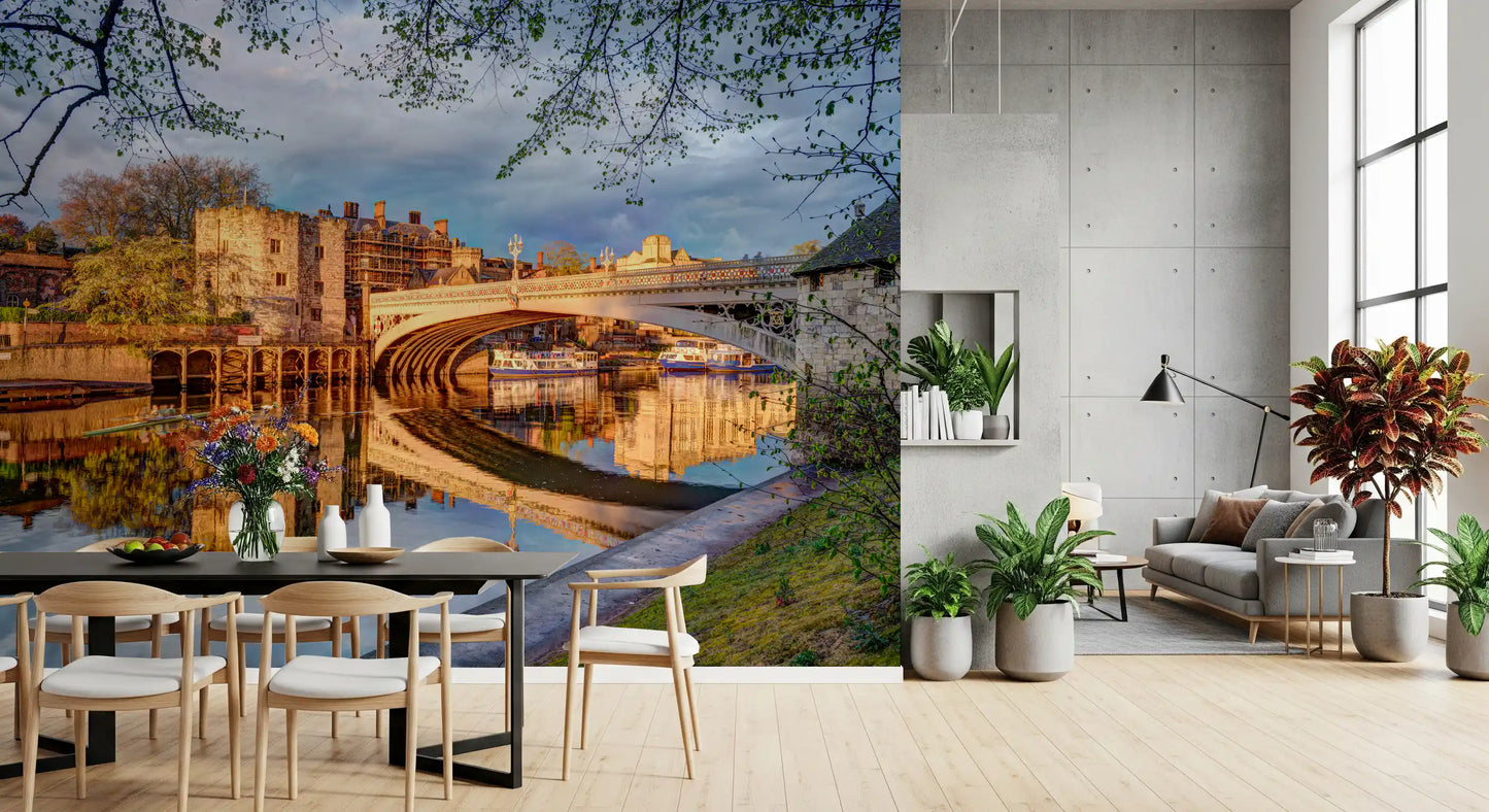 York's Golden River Reflection Wall Mural