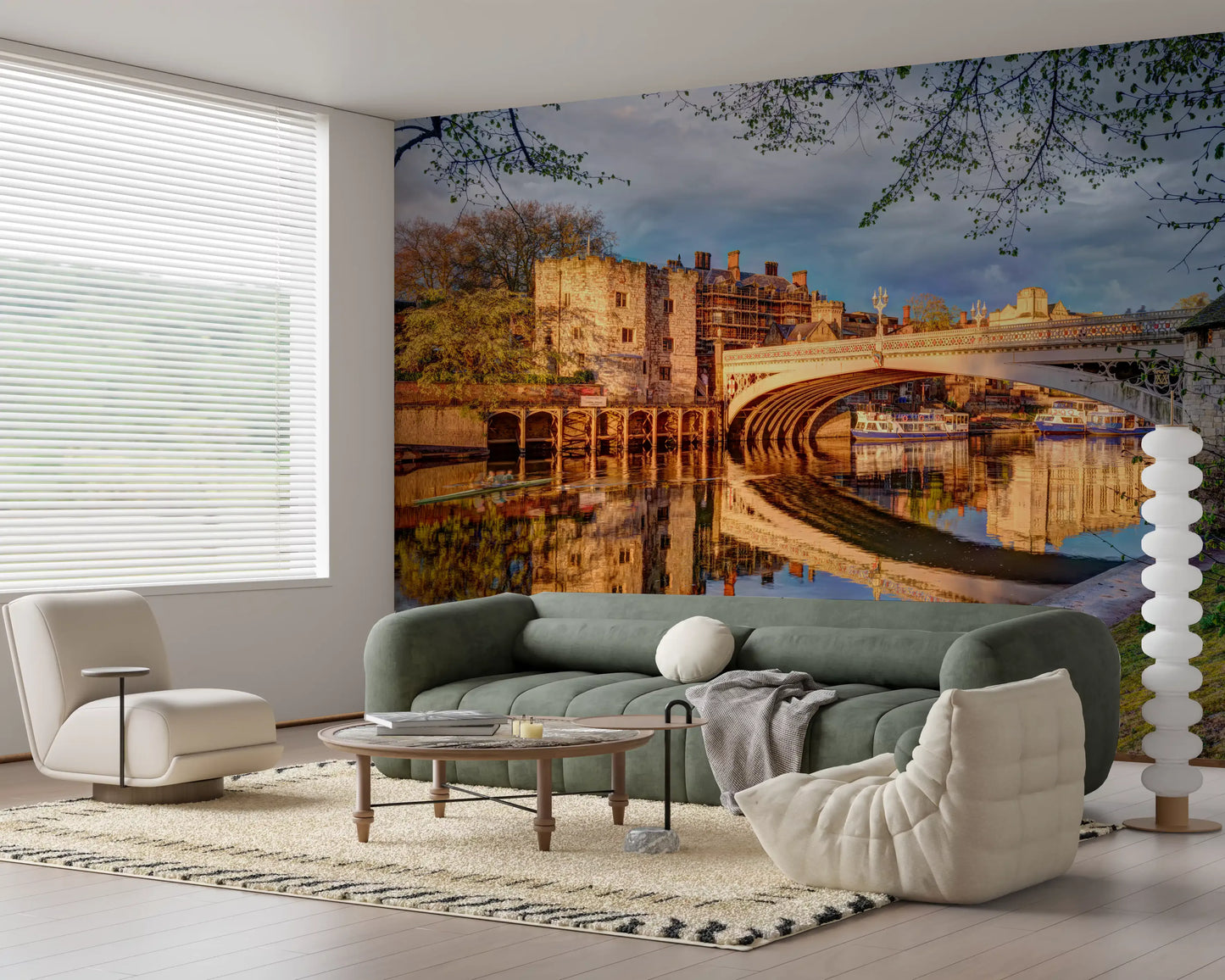 York's Golden River Reflection Wall Mural