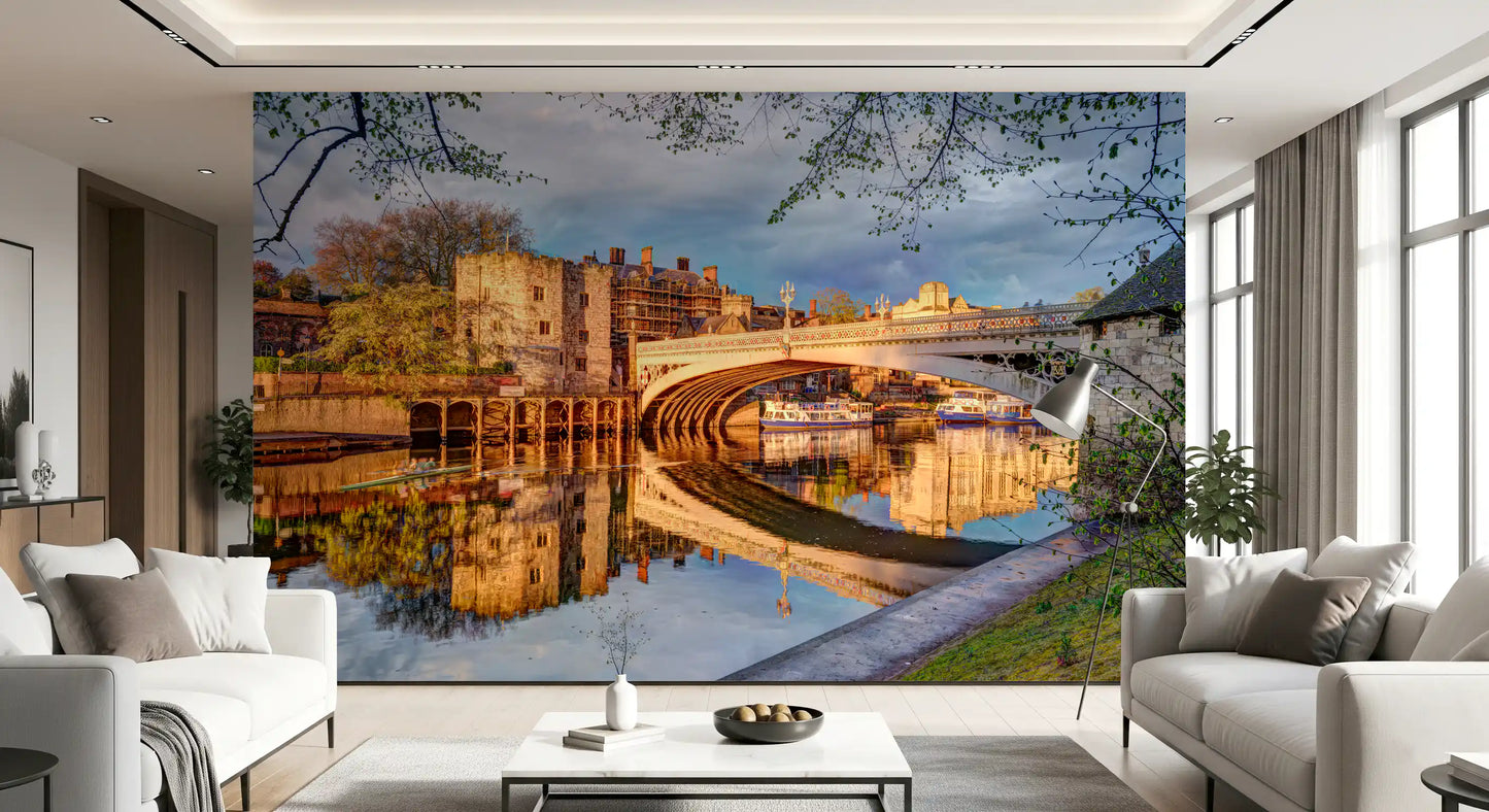 York's Golden River Reflection Wall Mural