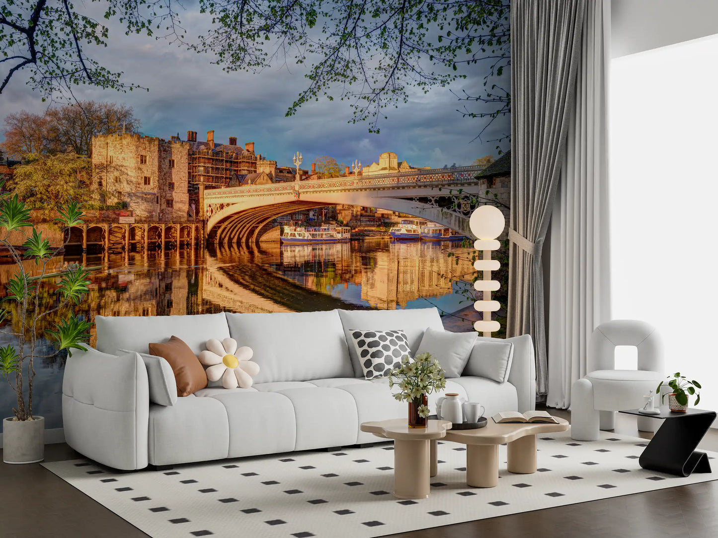 York's Golden River Reflection Wall Mural