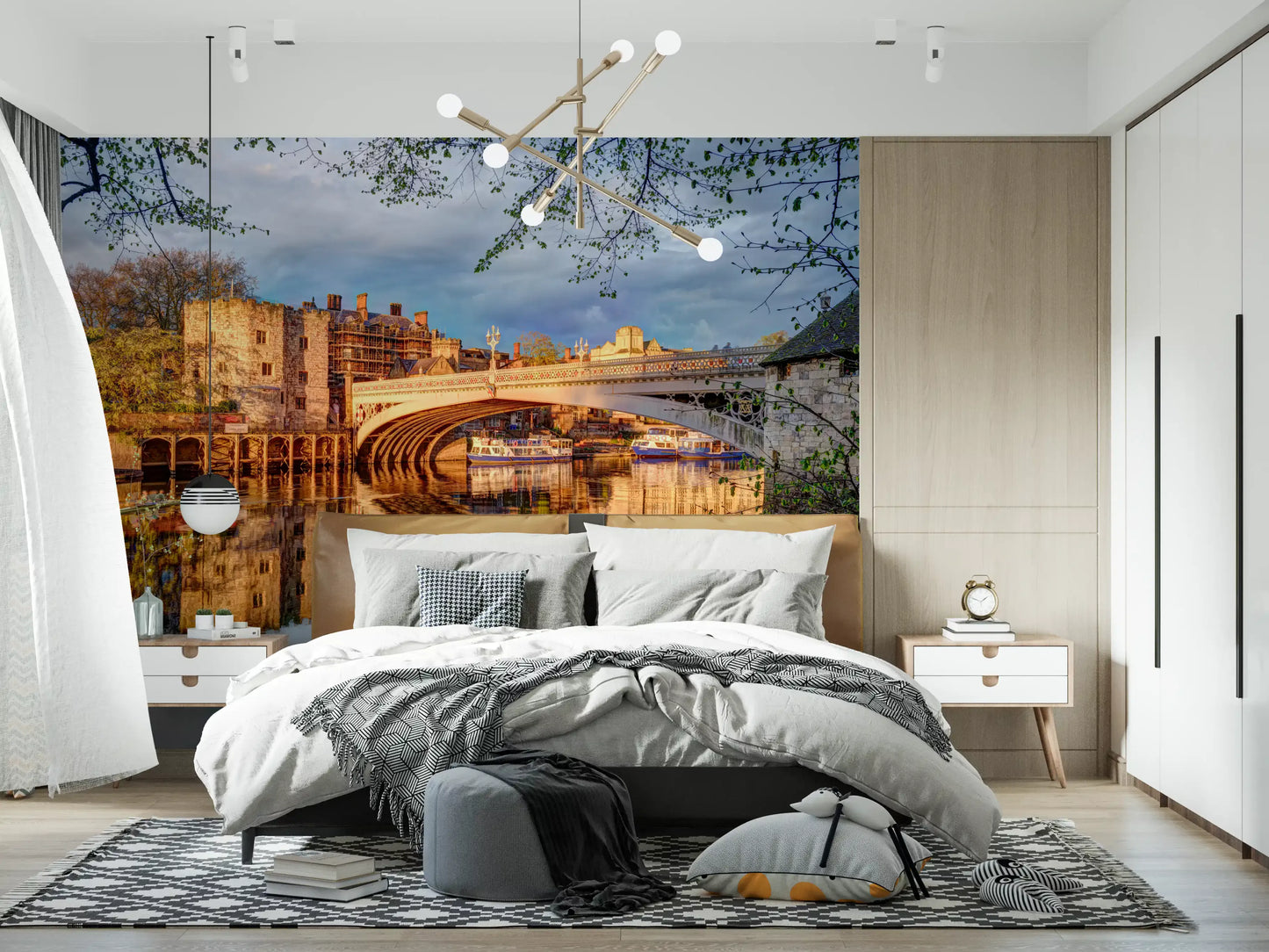 York's Golden River Reflection Wall Mural