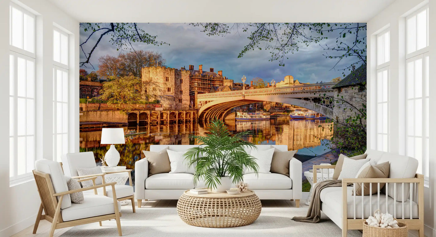 York's Golden River Reflection Wall Mural
