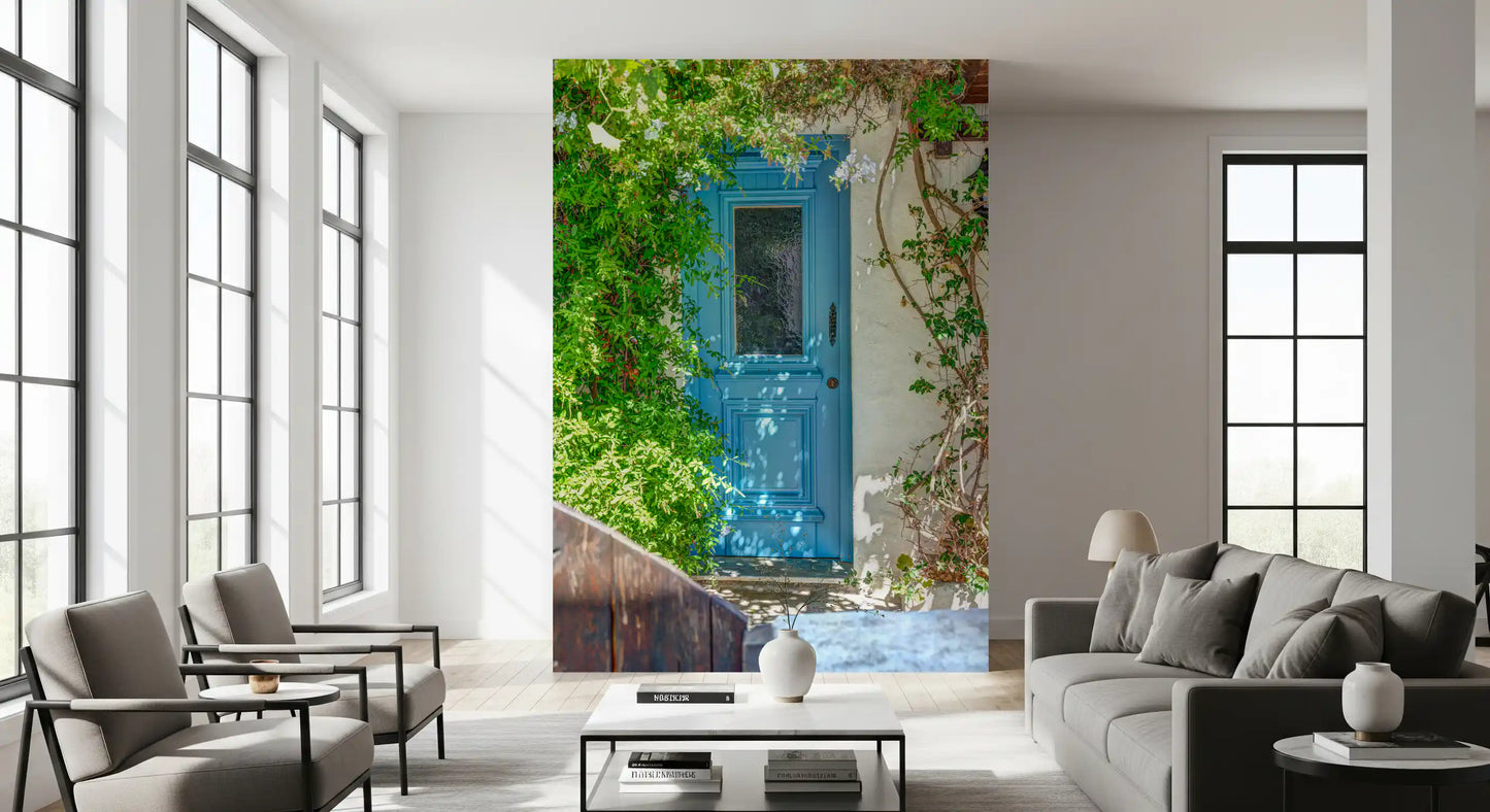 Azure Doorway Serenity Wall Mural