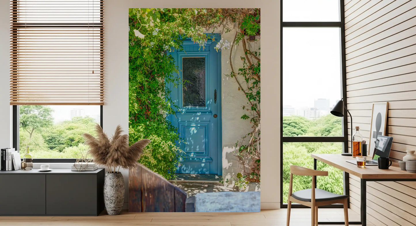 Azure Doorway Serenity Wall Mural