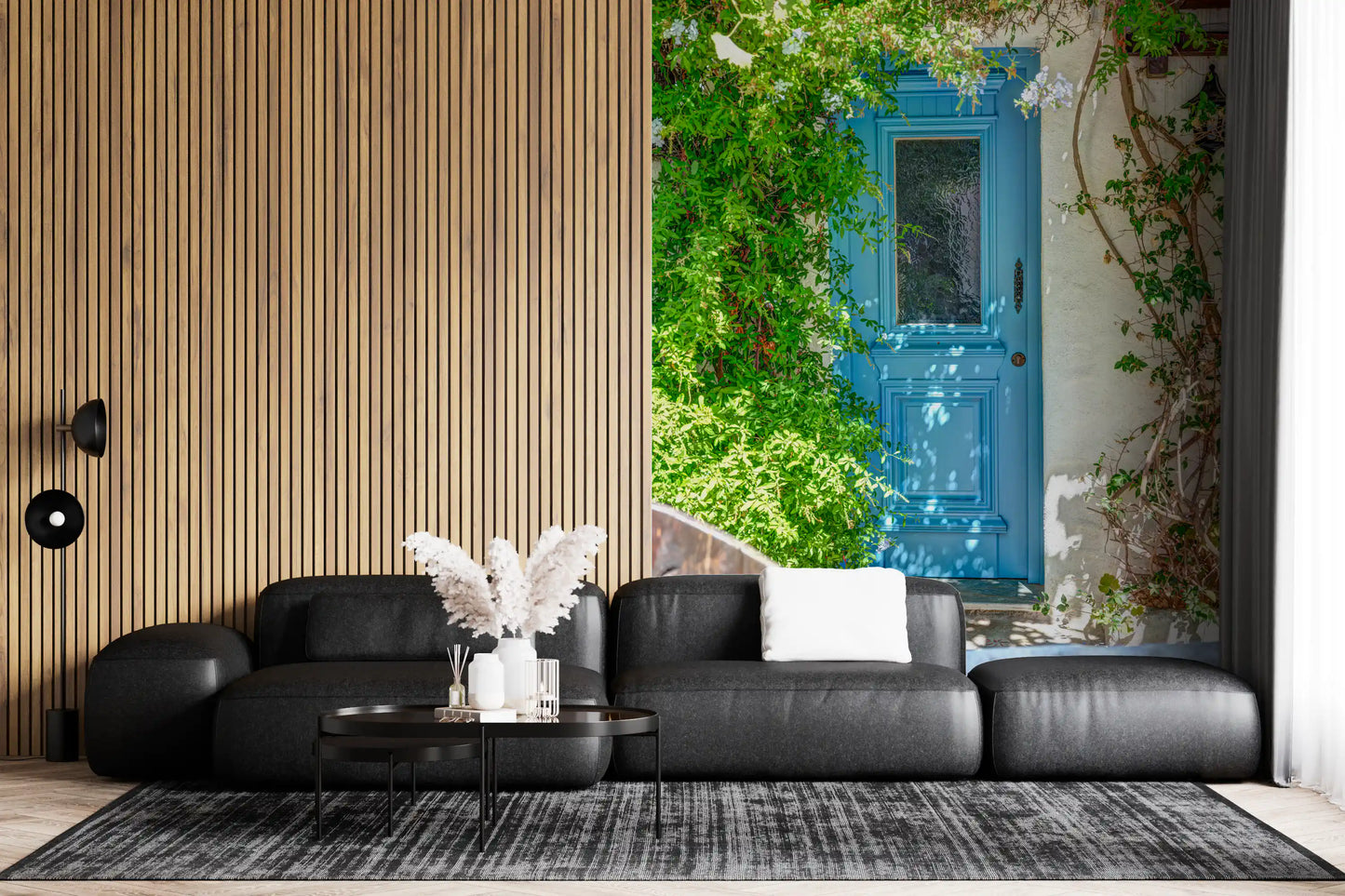 Azure Doorway Serenity Wall Mural