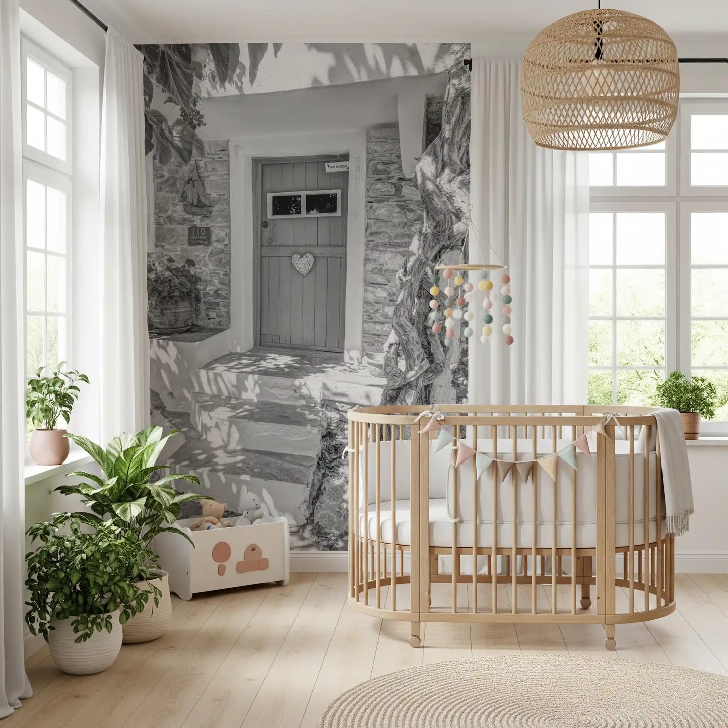 Heartfelt Village Entry Wall Mural