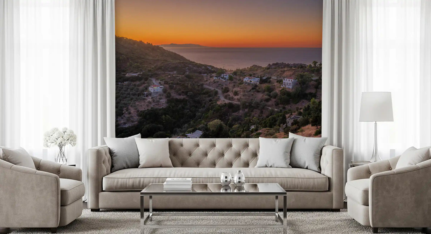 Golden Hour Coastline Serenity Wall Mural